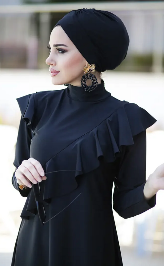 Long 3-piece Burkini Yelena black